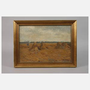 Landschaft mit Strohgarben