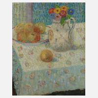 Stillleben mit Äpfeln und Blumen111