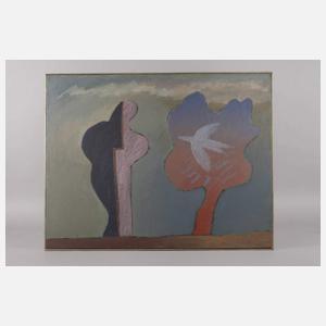 Karl Stengel, attr., Landschaft mit Vogel