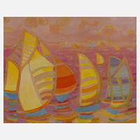 Vincent Weber, attr., Segelboote im Abendrot111