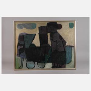 Frau mit Kinderwagen