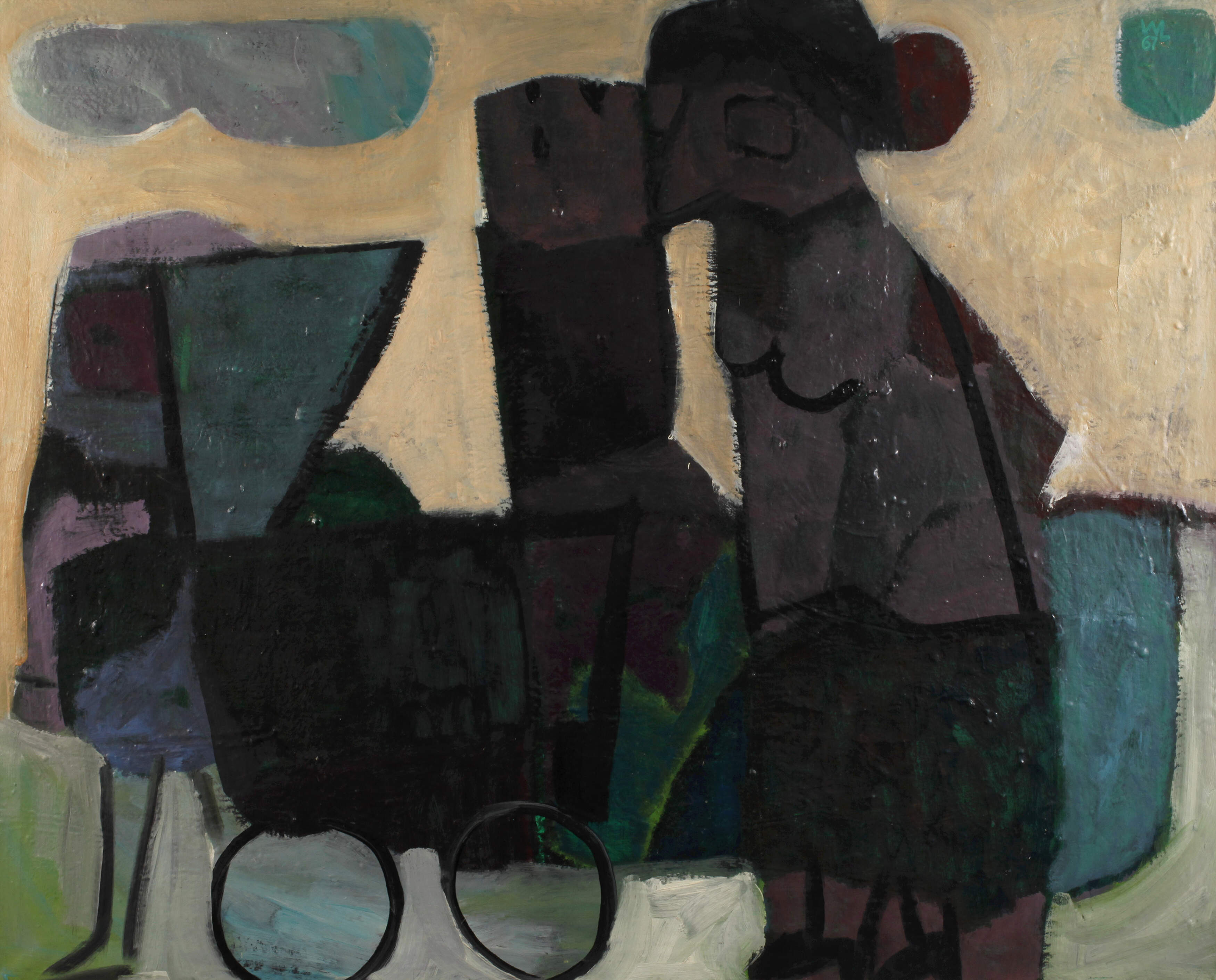 Frau mit Kinderwagen