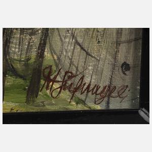 Café am südländischen Fischerhafen