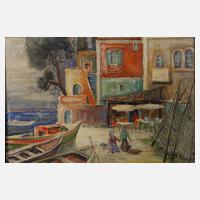 Café am südländischen Fischerhafen111