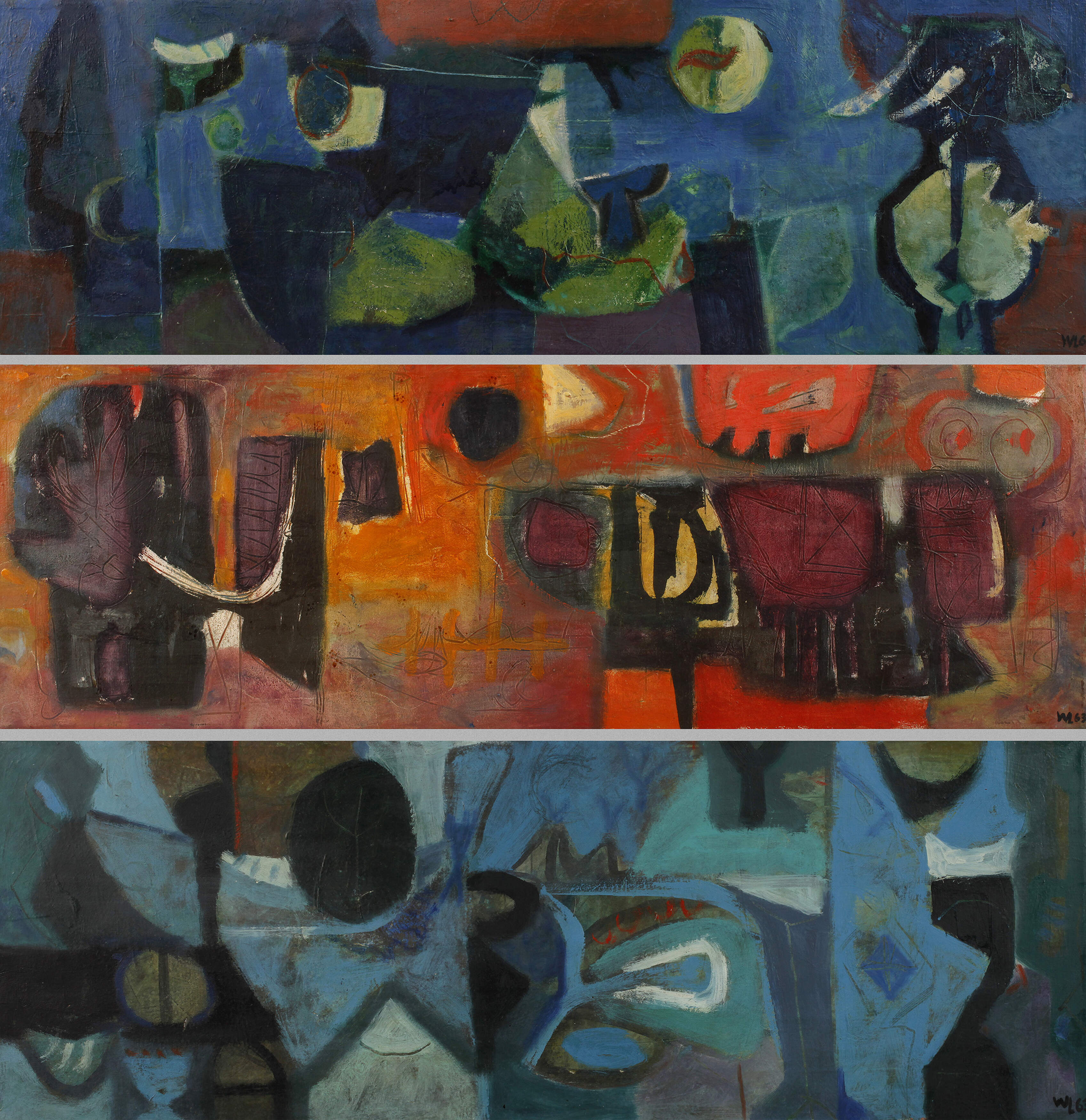 Drei abstrakte Kompositionen