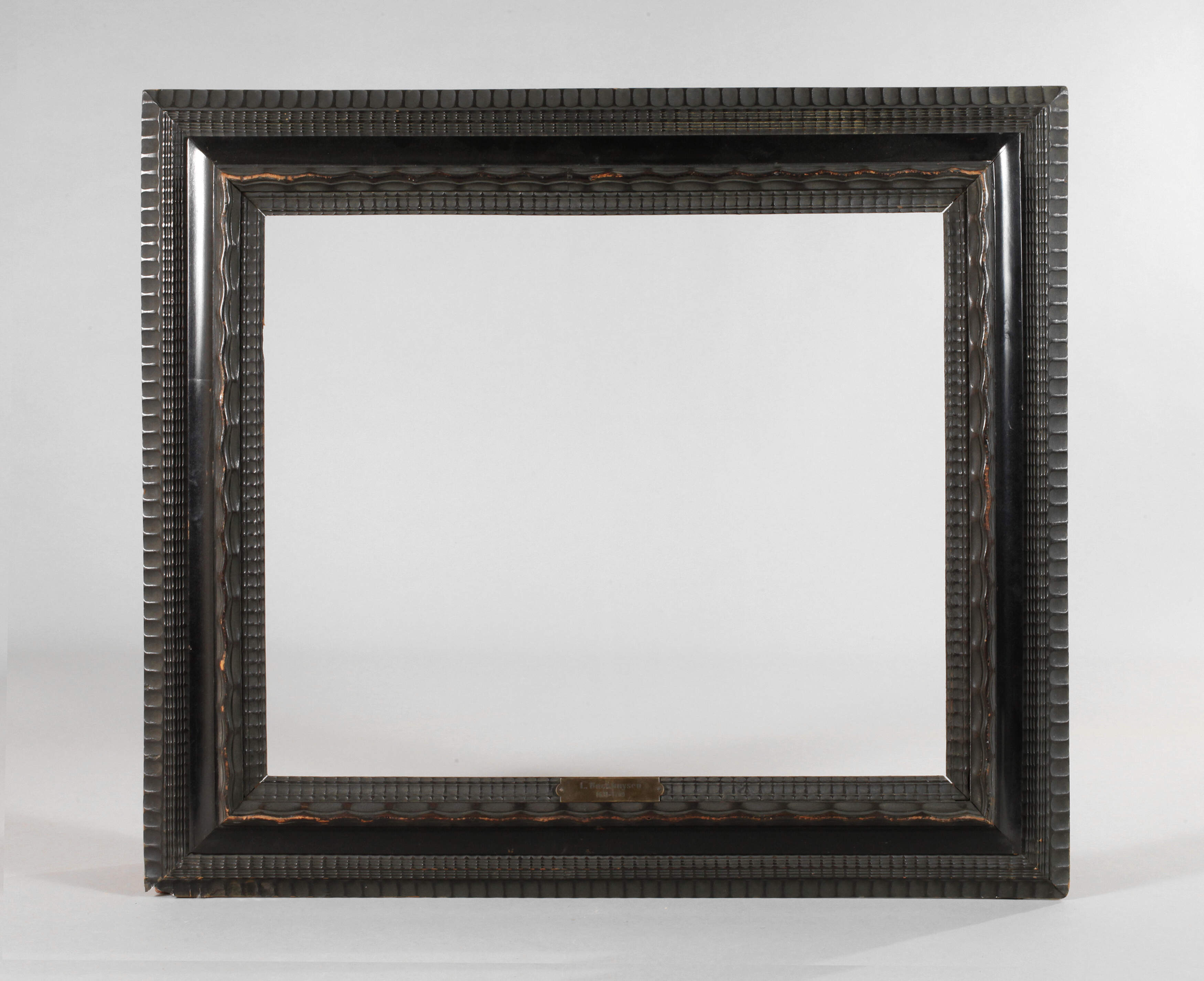 Flammleistenrahmen mit Schild Ludolf Backhuysen