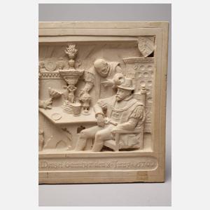 Historisierende Reliefplatte