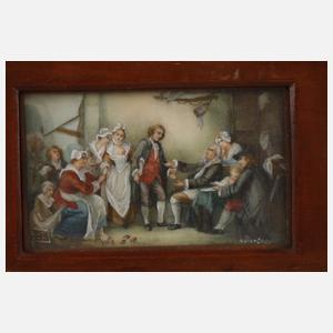 Barthe, Miniatur nach Greuze "Die Dorfbraut"