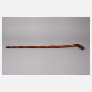 Geschnitzter Spazierstock