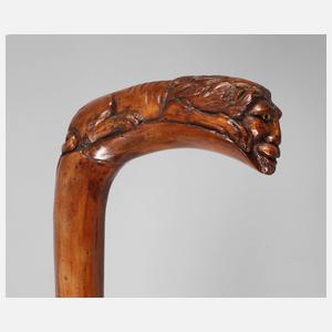 Geschnitzter Spazierstock