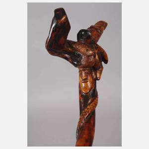 Geschnitzter Spazierstock