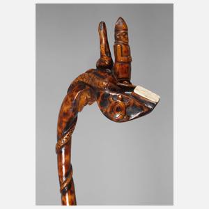 Geschnitzter Spazierstock