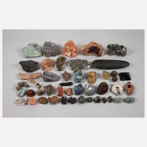 Sammlung Mineralien und Fossilien