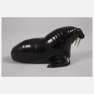 Steinschnitzerei Walross