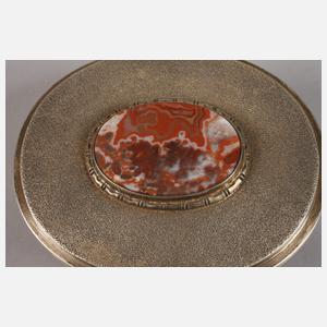 Silberdose mit Achat