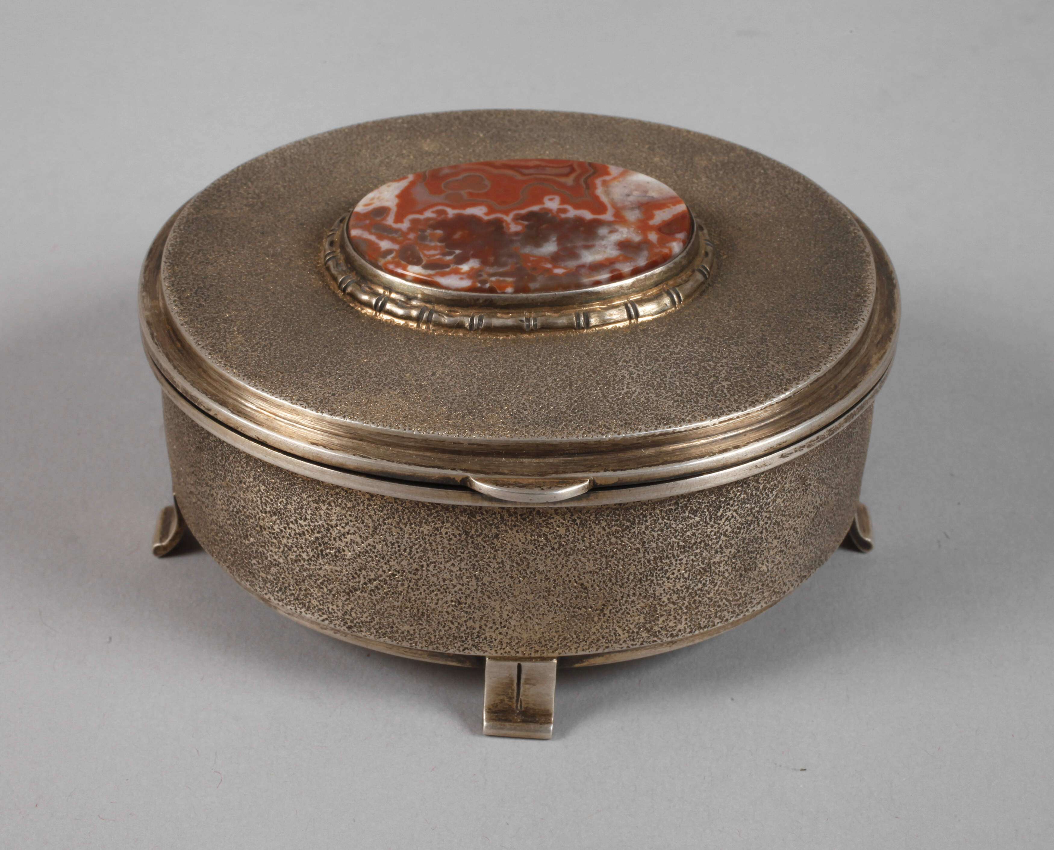 Silberdose mit Achat