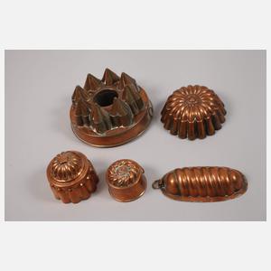 Konvolut Kupferformen