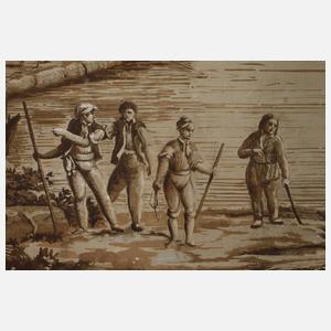 Zwei mediterrane Phantasielandschaften