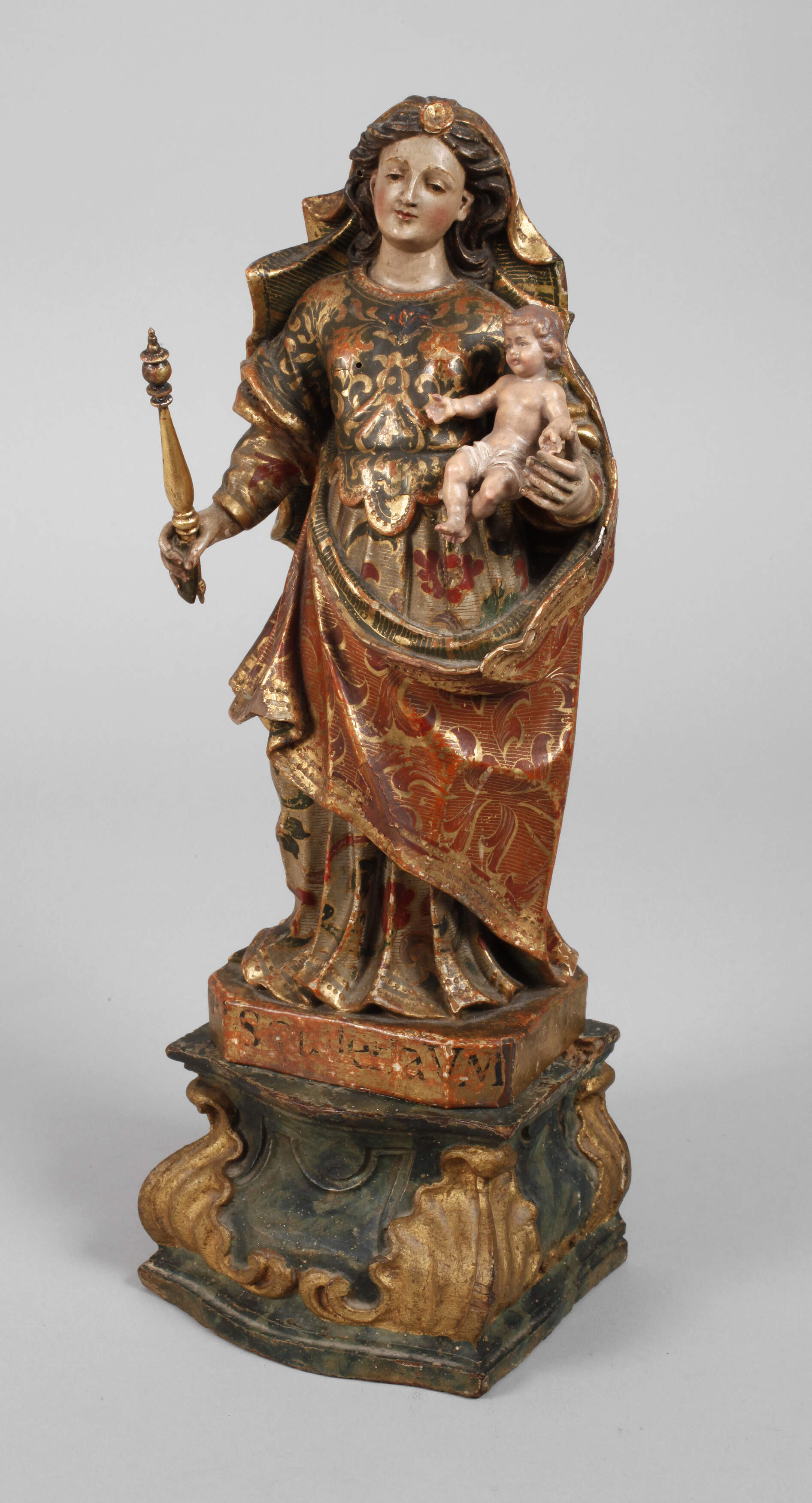 Geschnitzte Heiligenplastik