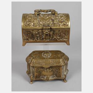 Zwei Bronzeschatullen