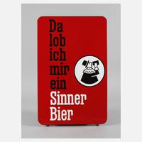 Emailleschild Sinner Bier111