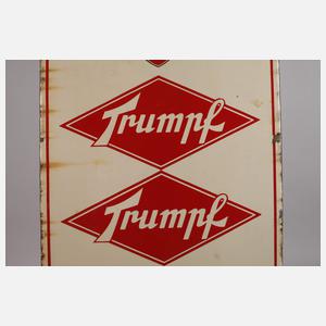 Emailleschild Trumpf