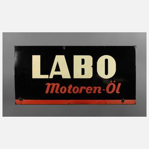 Großes Emailleschild Labo