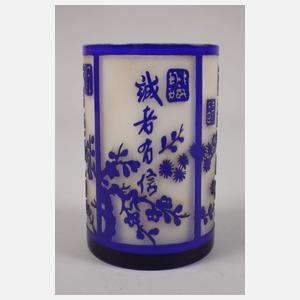Pinselbecher Ätzglas