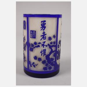 Pinselbecher Ätzglas