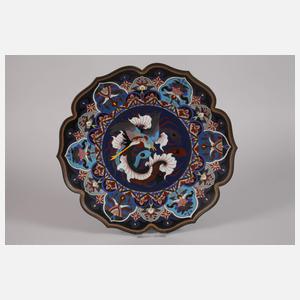 Paar Teller Cloisonné