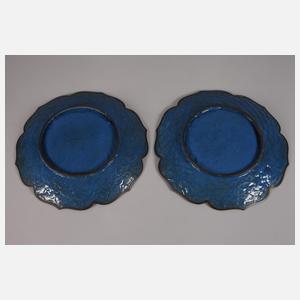 Paar Teller Cloisonné