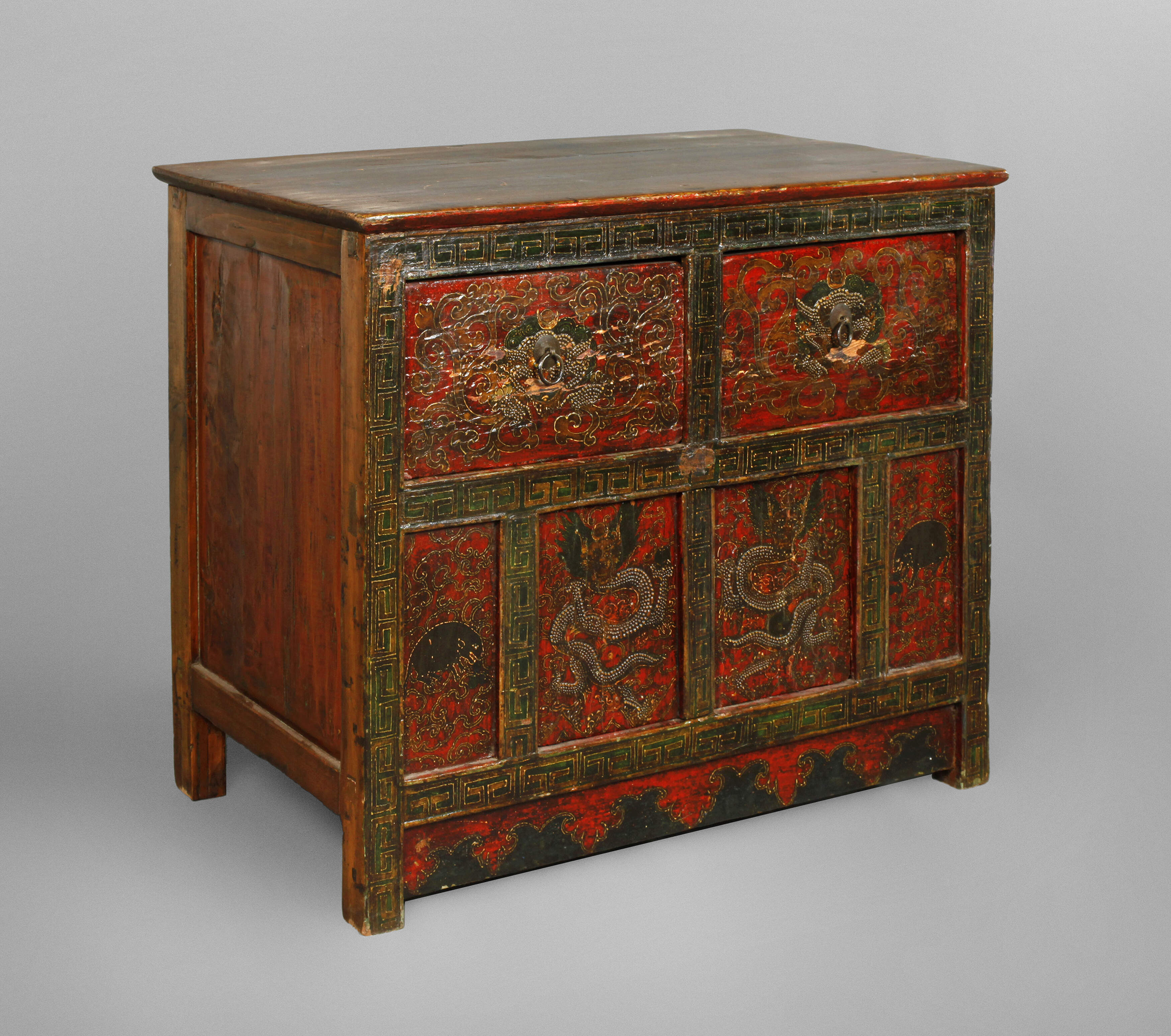 Halbschrank Lackmalerei