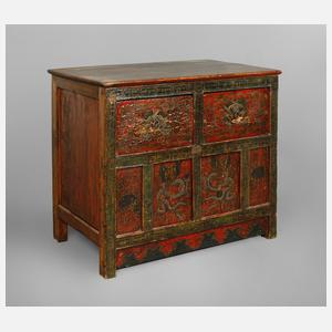 Halbschrank Lackmalerei