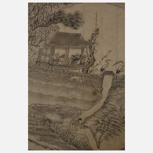 Zwei Tuschpinselzeichnungen