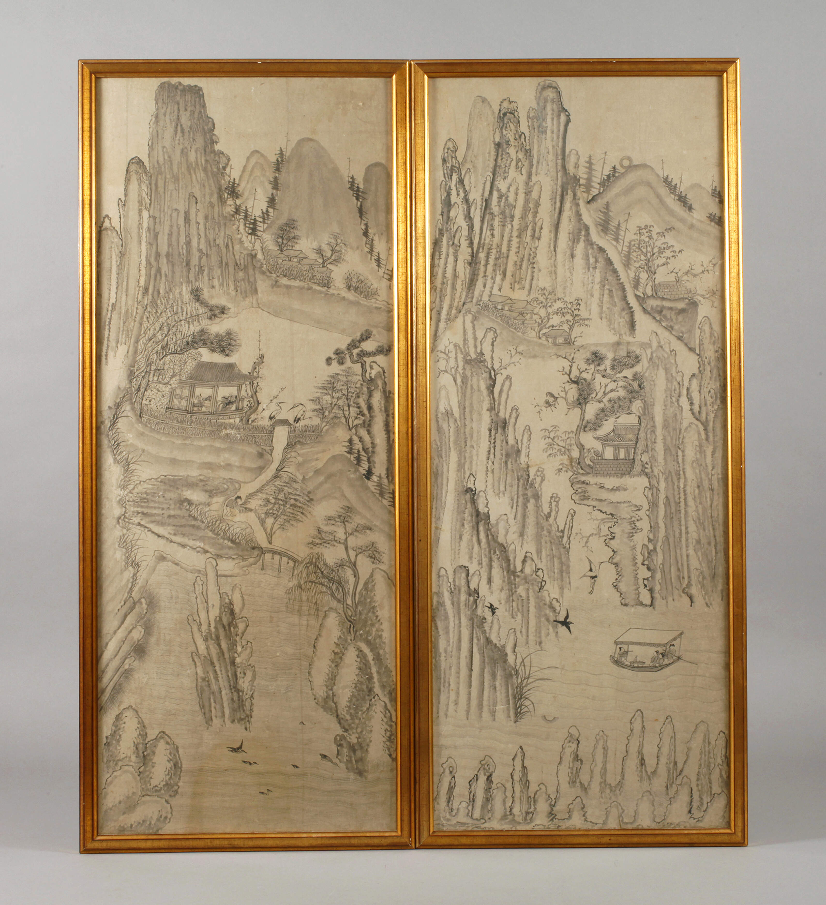 Zwei Tuschpinselzeichnungen