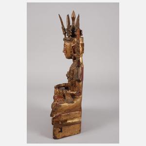 Geschnitzte Buddhaplastik