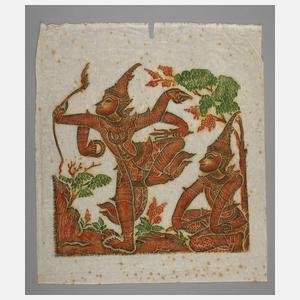 Farbige Steinabreibung