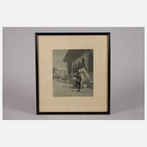 Heliogravüre mit Straßenszene aus Konstantinopel