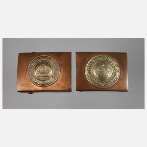 Zwei Koppelschlösser 1. Weltkrieg