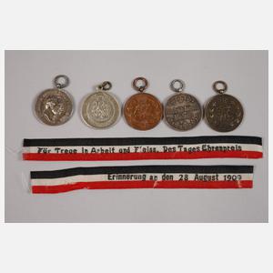 Konvolut sächsische Medaillen