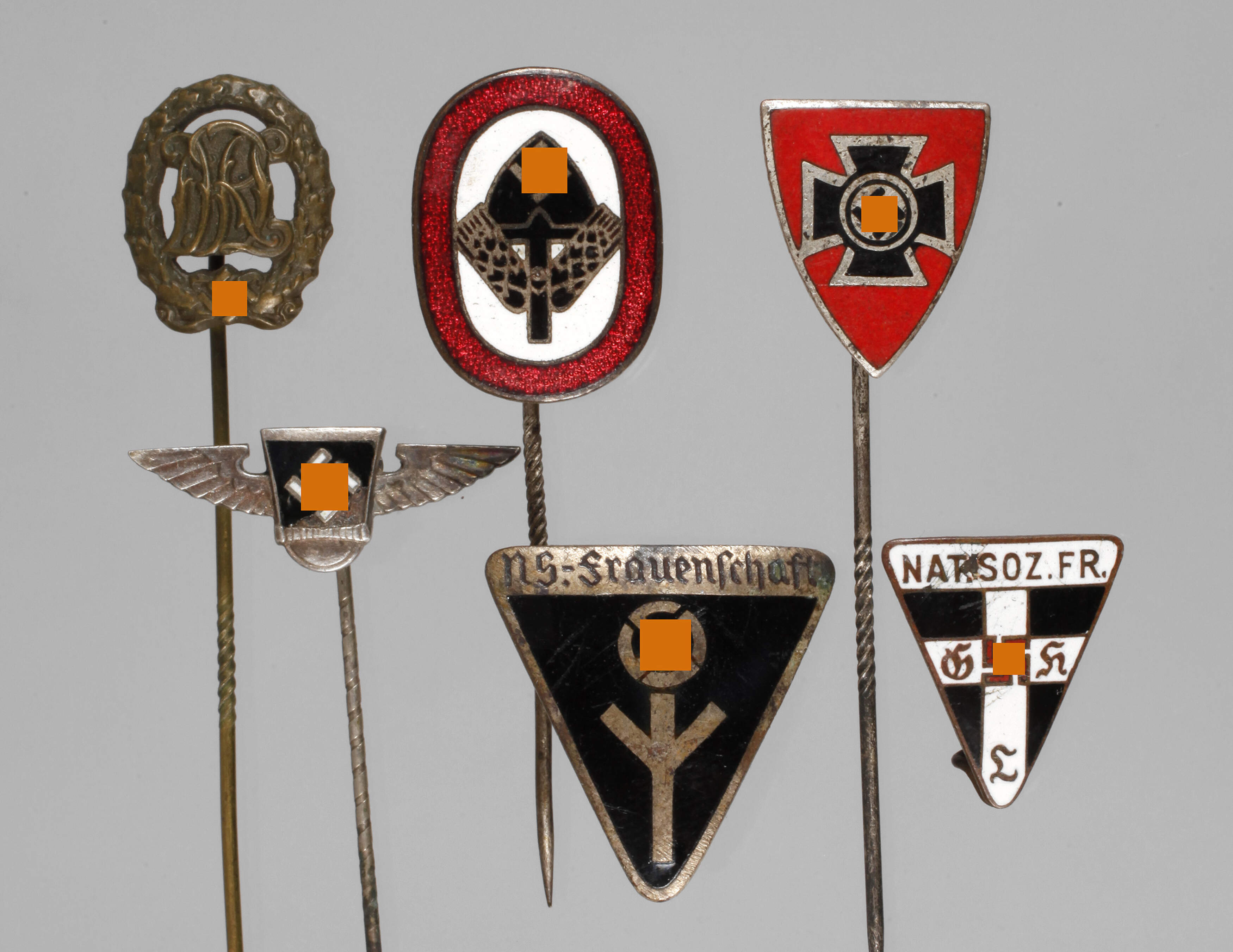 Sechs Kleinabzeichen 3. Reich