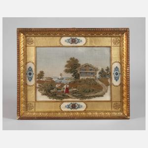 Stickbild Biedermeier