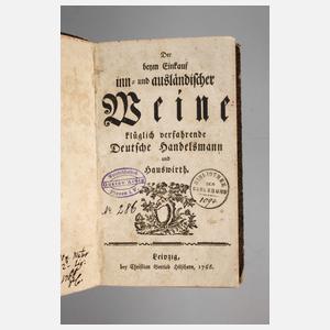 Über den Weinhandel 1766