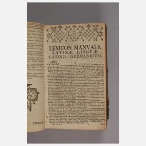 Manuale Lexicon Latino-Germanicum 1748