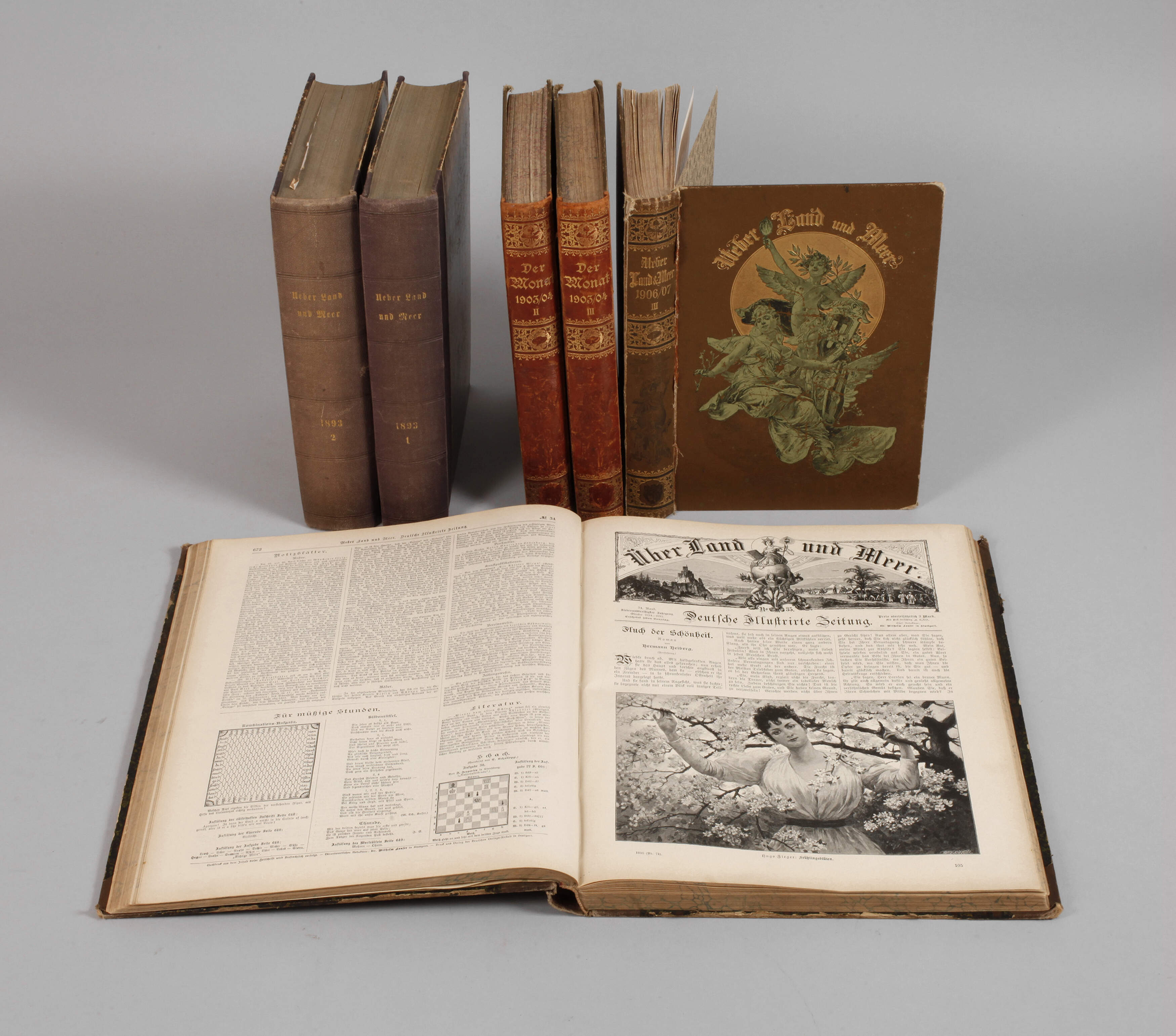 Sechs Ausgaben Über Land und Meer