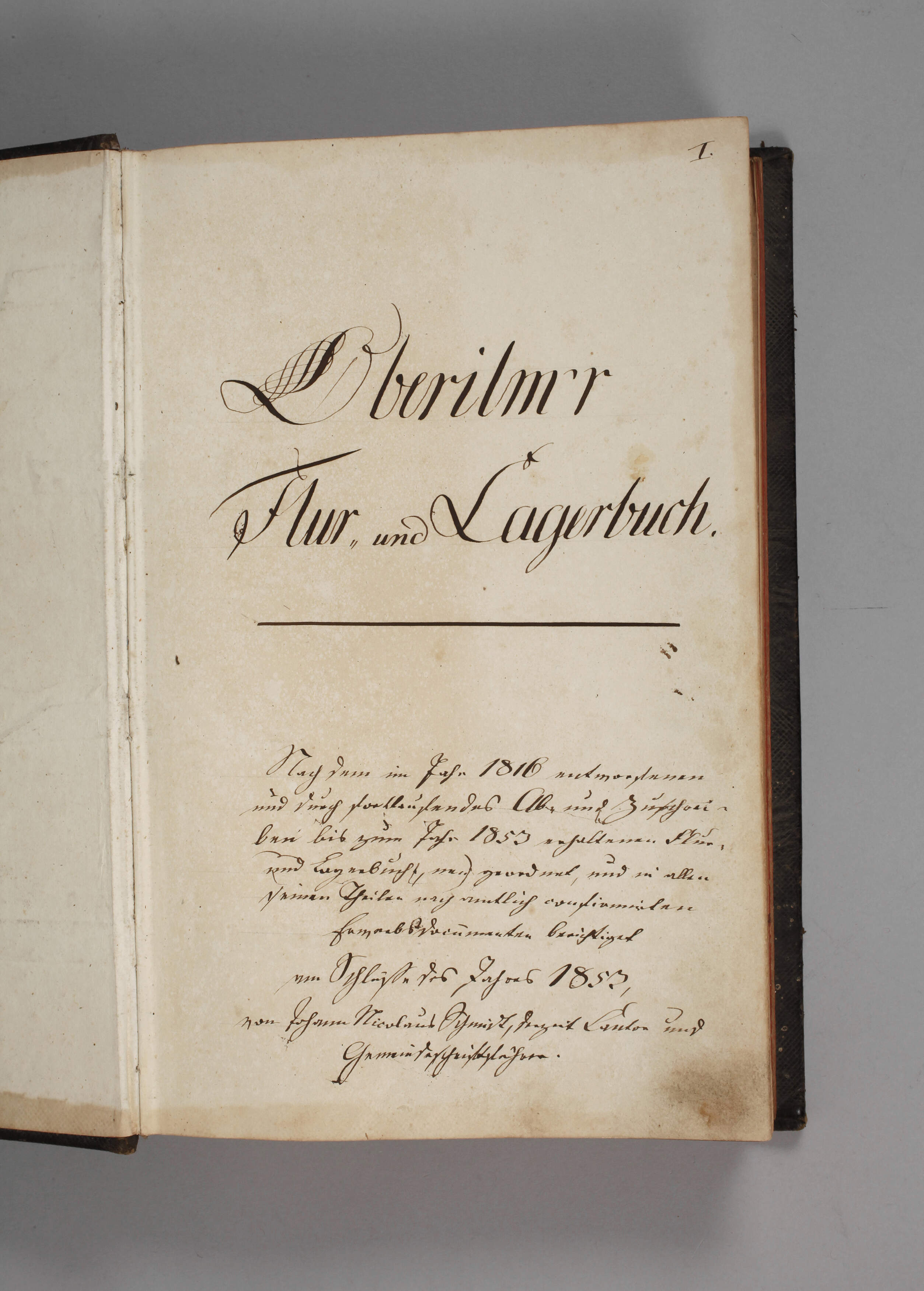 Oberilmer Flur- und Lagerbuch