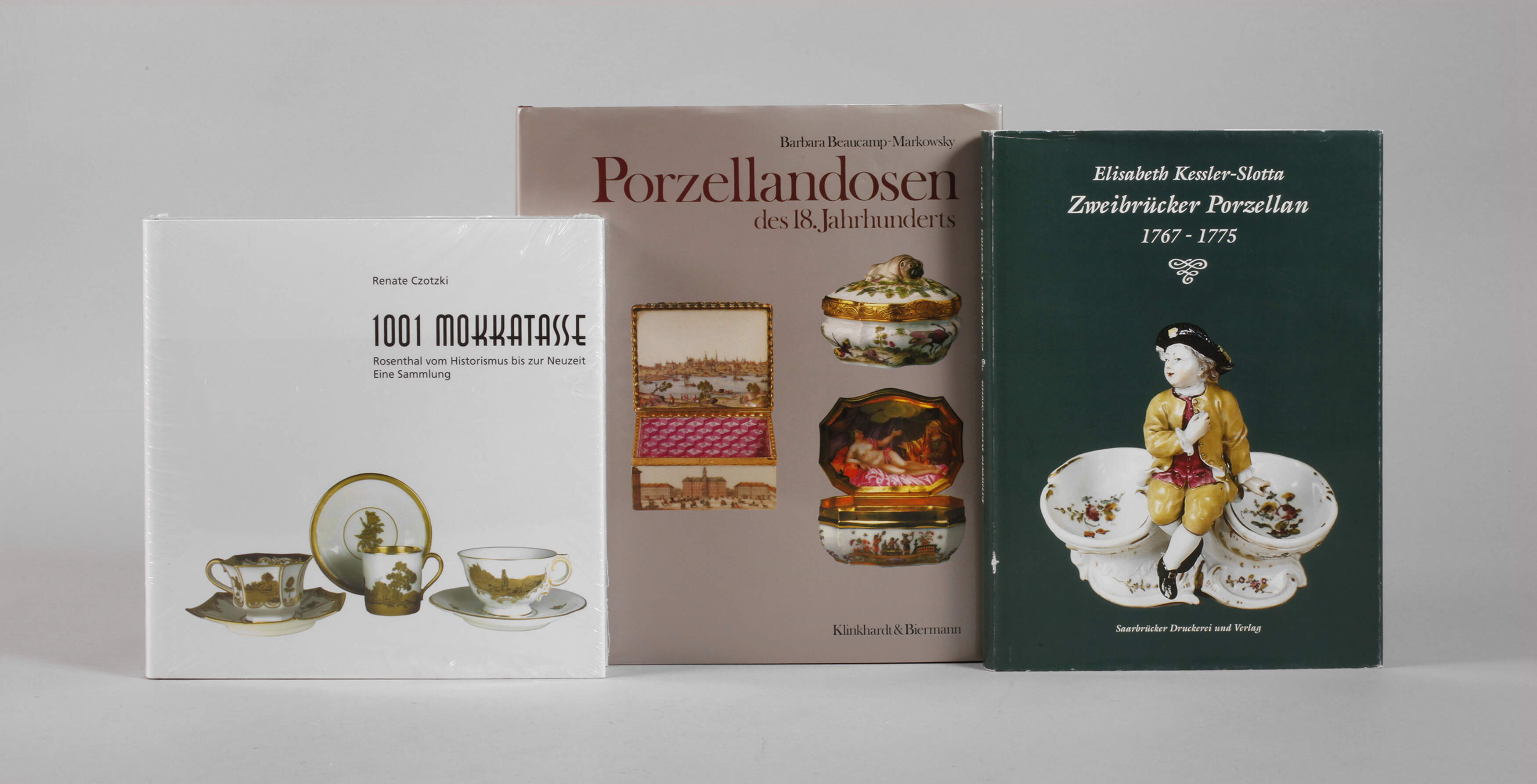 Drei Fachbücher Porzellan