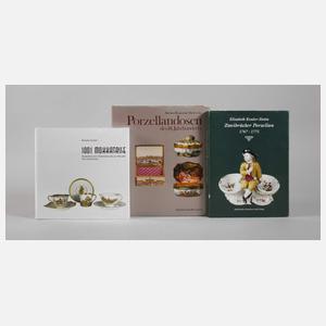 Drei Fachbücher Porzellan