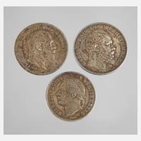 Drei Silbermünzen Württemberg111