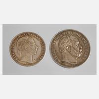 Zwei Silbermünzen, Preußen und Österreich111